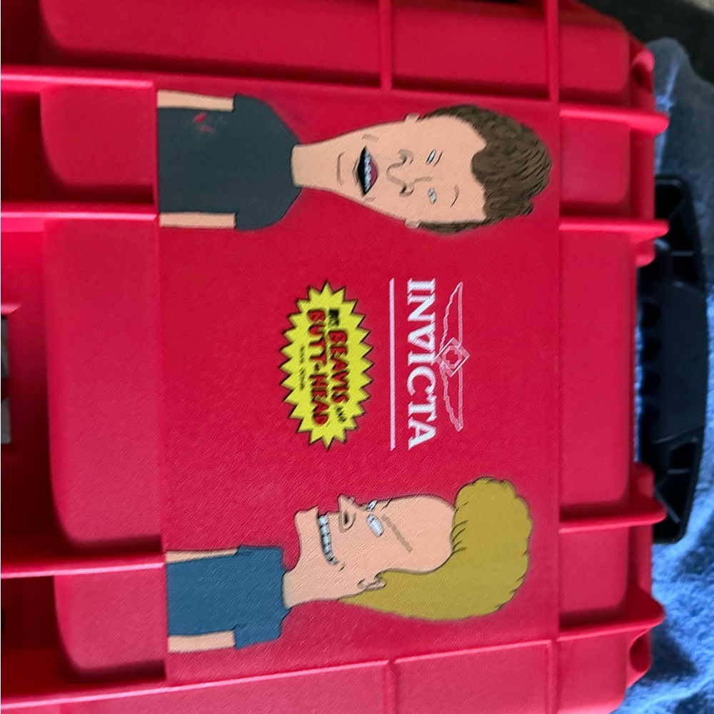 Invicta Red Smartwatch Case with Cartoon Design